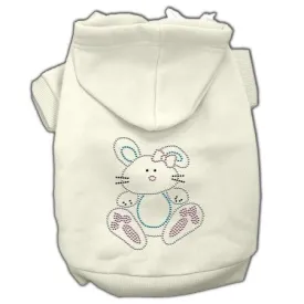 Bunny Rhinestone Hoodies Cream M (12)