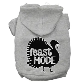 Feast Mode Screen Print Dog Hoodie Grey Xxl