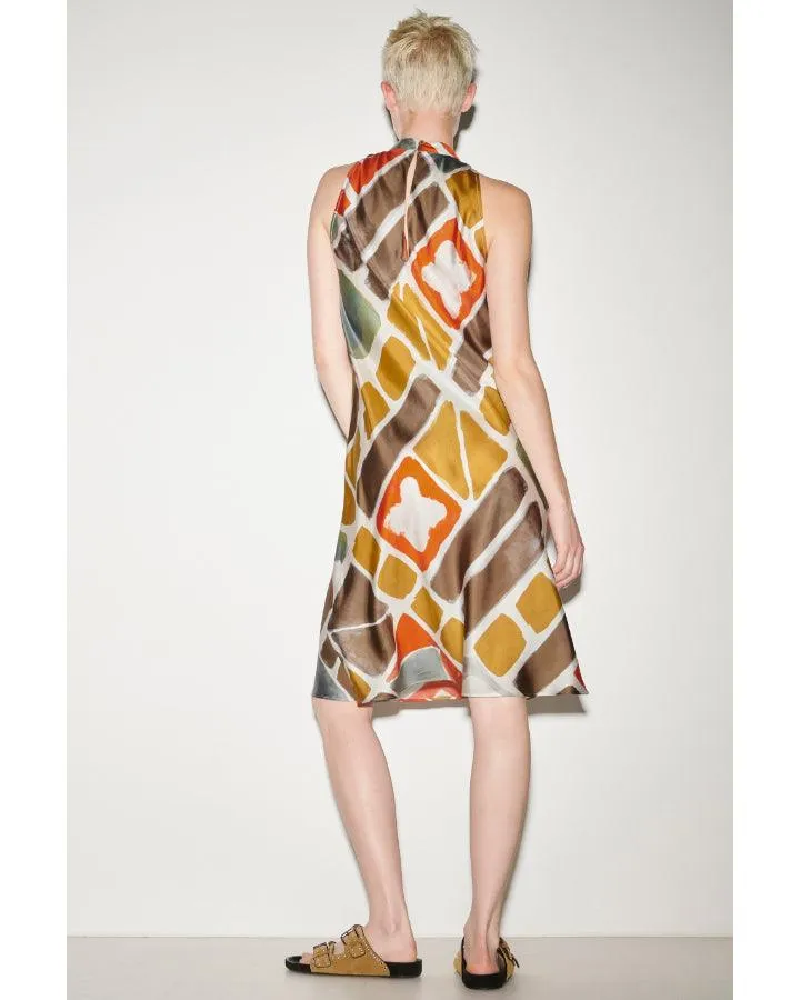 Luisa Cerano Ethnic Print Slip Dress