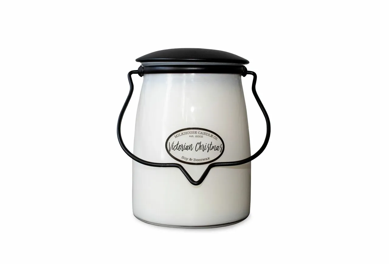 Milkhouse Candle Co. - 22oz Butter Jar Candle: Victorian Christmas