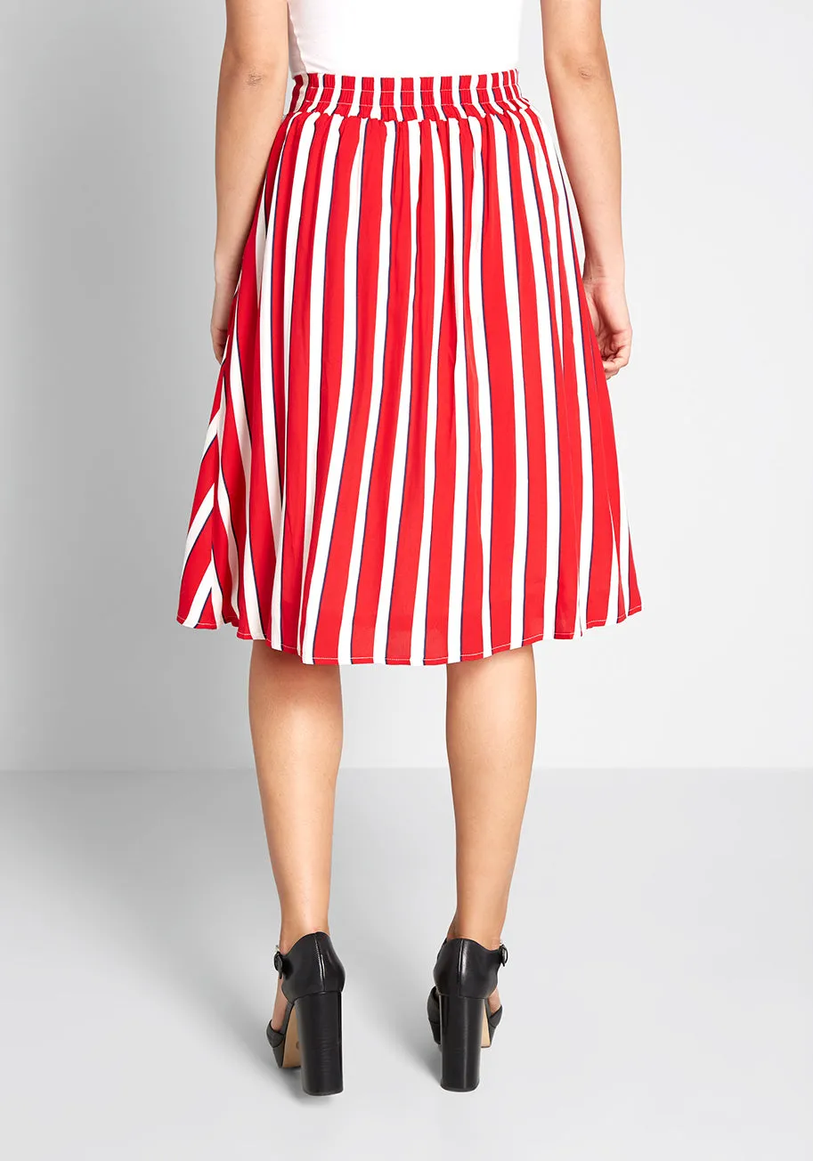 Modcloth X Collectif A Shore Thing A-Line Skirt