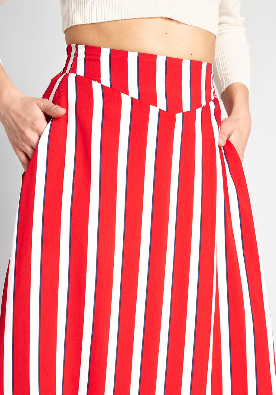 Modcloth X Collectif A Shore Thing A-Line Skirt