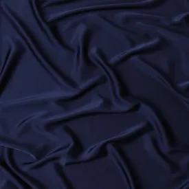 Navy Nights Crepe Satin Fabric: Japans Deep Hues-D17602