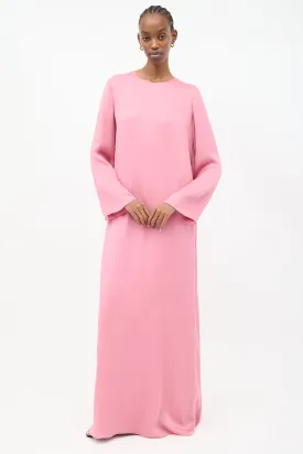 Pink Silk Antoi Maxi Dress