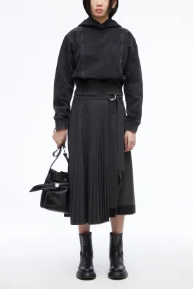 Pleated Wrap Skirt