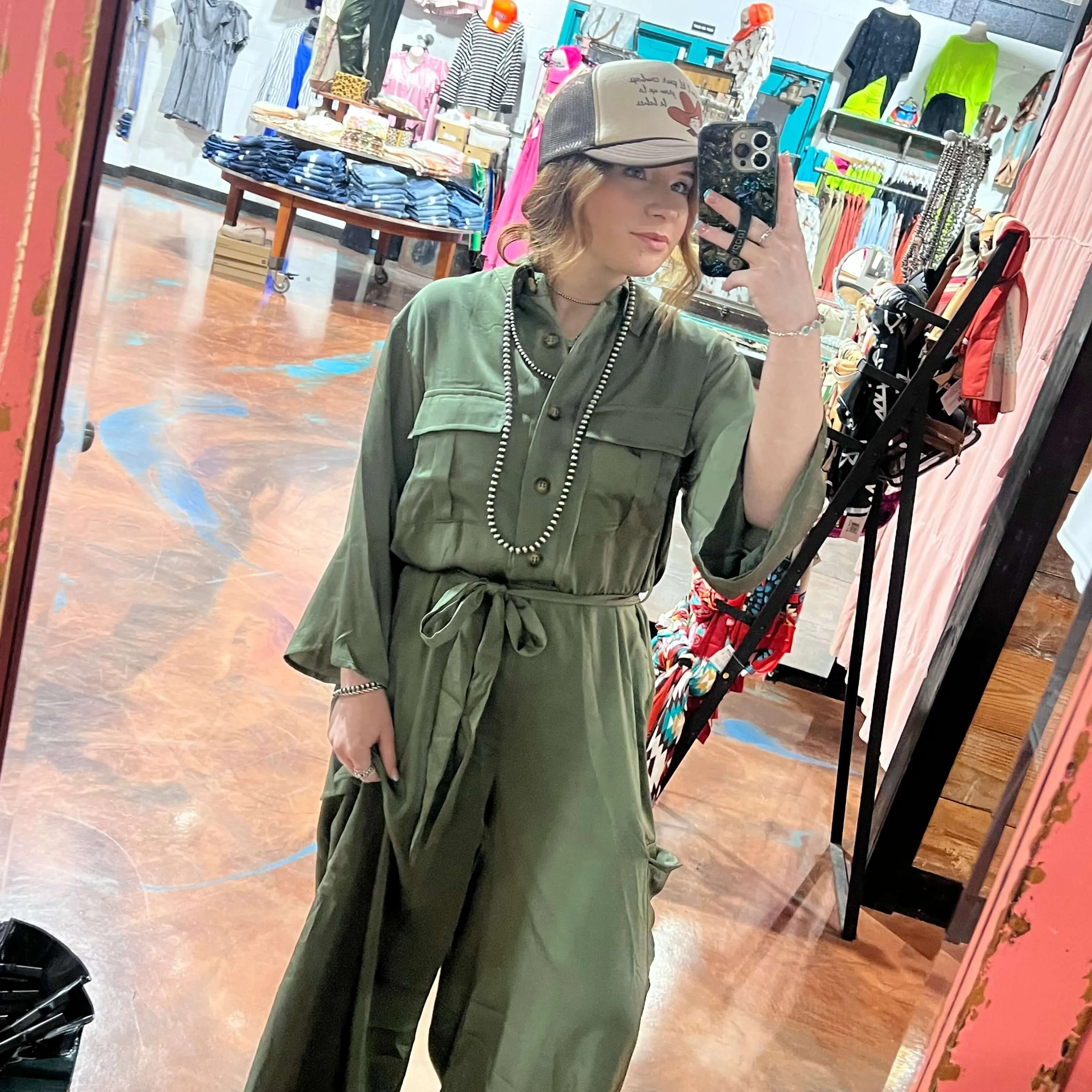 Silky Sage Gree  3/4 length sleeve Romper Jumpsuit